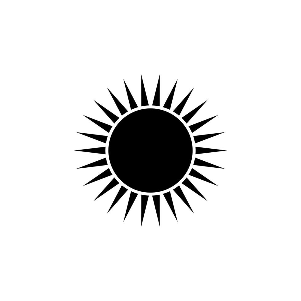 zon glyph pictogram. geïsoleerde platte vector symbool illustratie