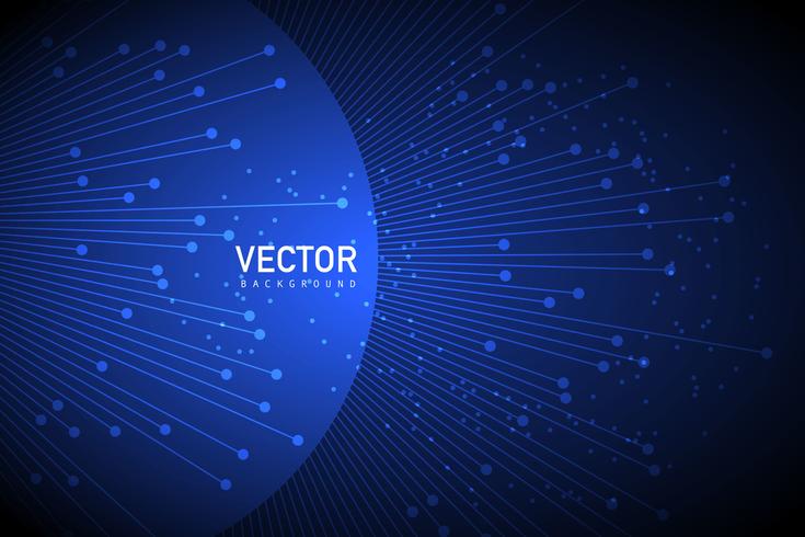 blauwe achtergrond met stippen en lijnen vector