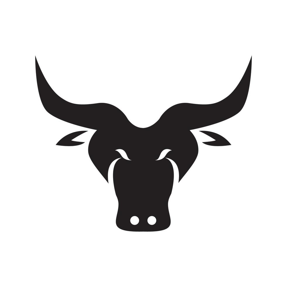 gezicht zwart koe logo ontwerp vector grafisch symbool pictogram teken illustratie creatief idee
