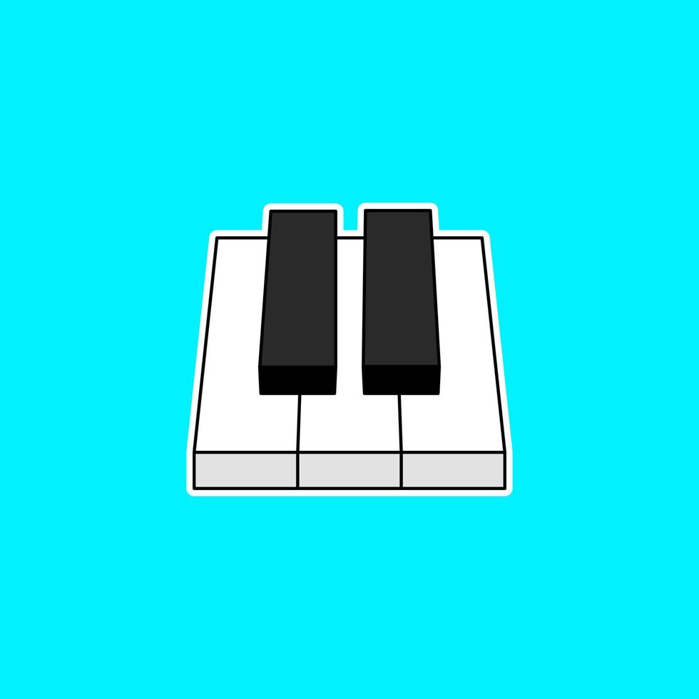 piano cartoon stijl icoon illustratie vector