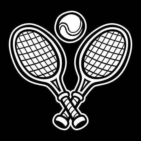 Tennisracket en tennisbal vector