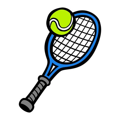 Tennisracket en tennisbal vector