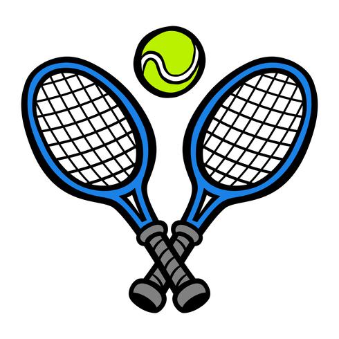 Tennisracket en tennisbal vector