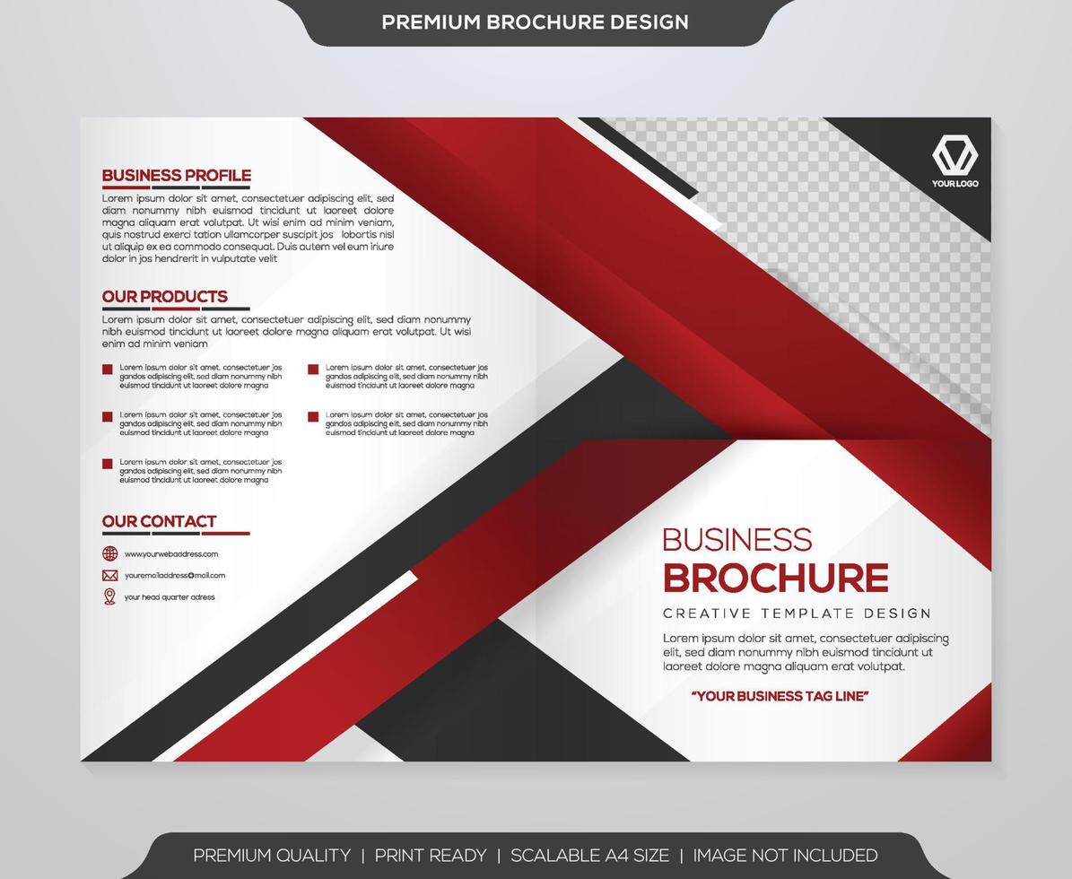 zakelijke brochuresjabloon met strakke stijl en moderne lay-out voor zakelijke flyer en presentatie vector