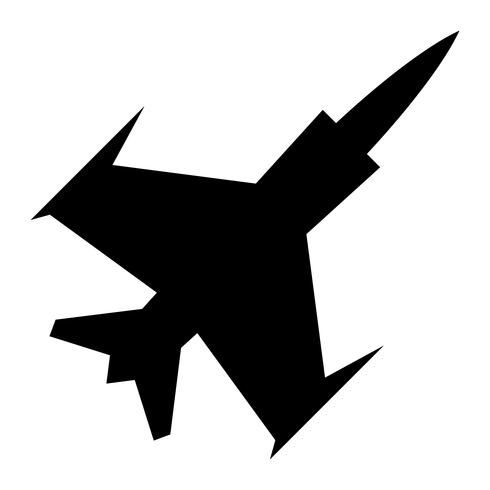 Vechter Jet Vector Icon