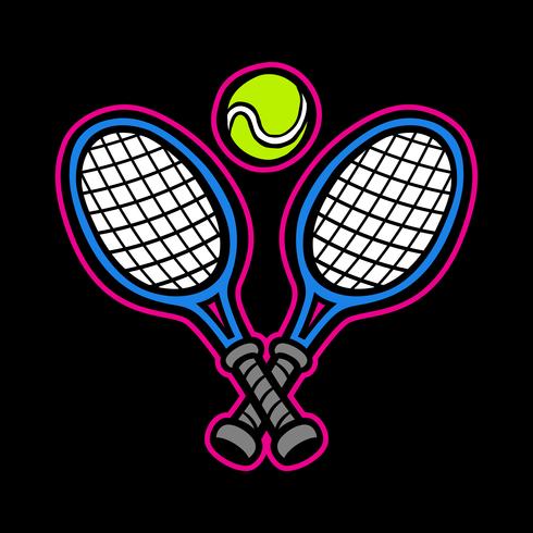 Tennisracket en tennisbal vector