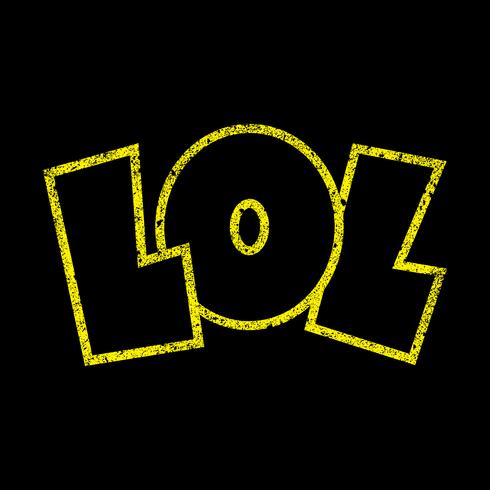 LOL cartoon letters vector