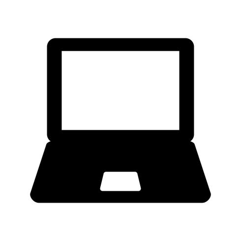 Laptop Computer Vector Pictogram