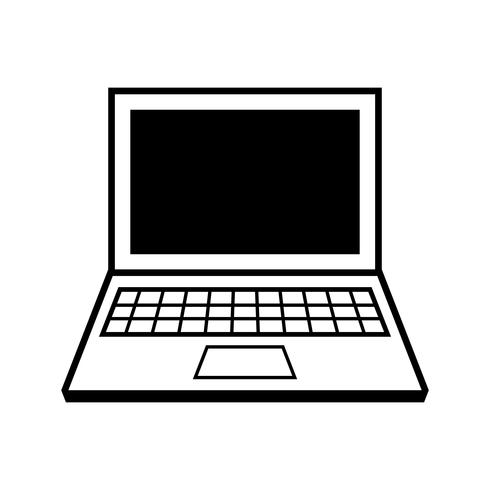 Laptop Computer Vector Pictogram