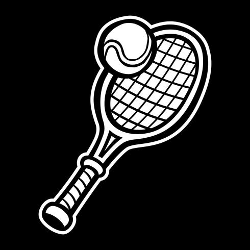 Tennisracket en tennisbal vector