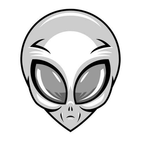 Alien hoofd vectorillustratie vector