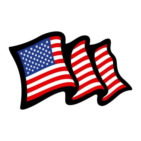 Amerikaanse vlaggen vector