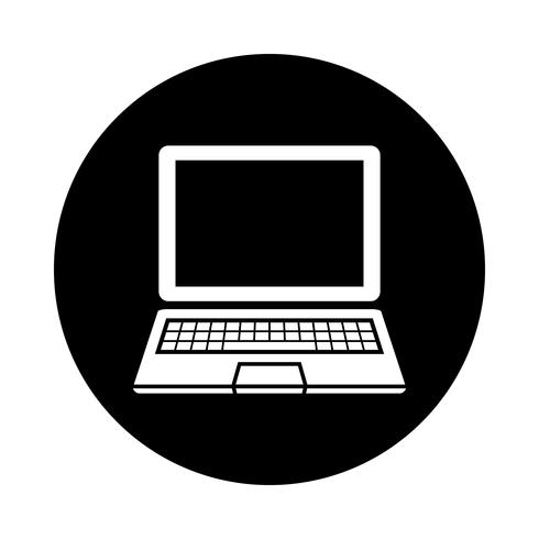 Laptop Computer Vector Pictogram