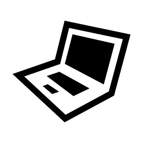 Laptop Computer Vector Pictogram