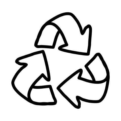 Recycle pijlen pictogram vector