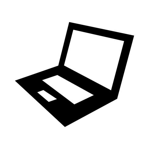 Laptop Computer Vector Pictogram