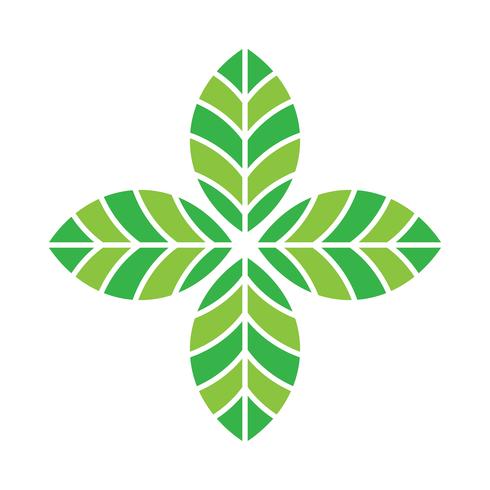 Groen blad vector pictogram