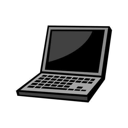 Laptop Computer Vector Pictogram