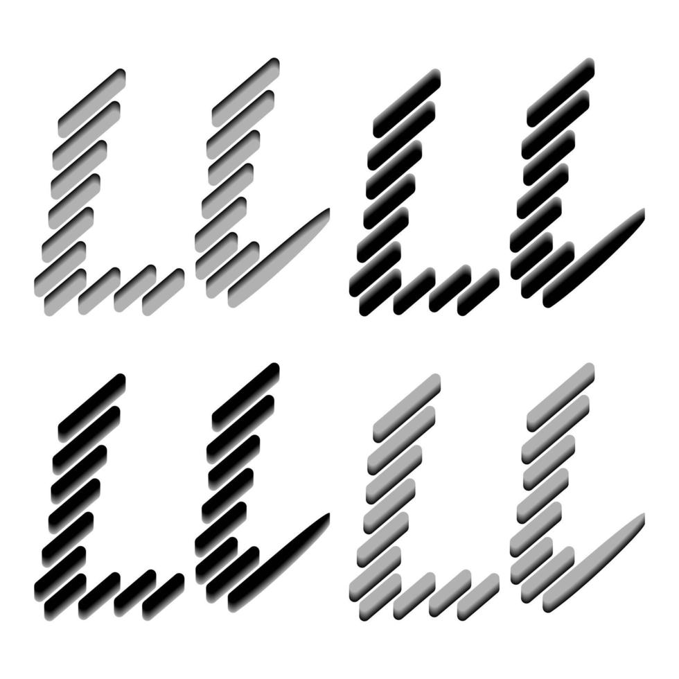 3D-letter u-logo. perfect voor t-shirts enzovoort. vector