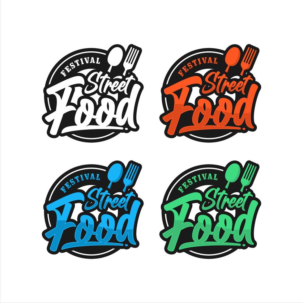 streetfood festival premium logo vector