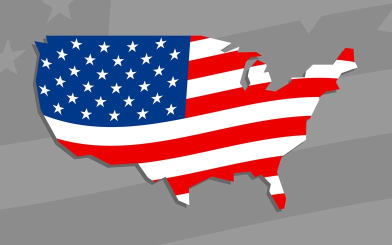 Amerika land vlag vector pictogram