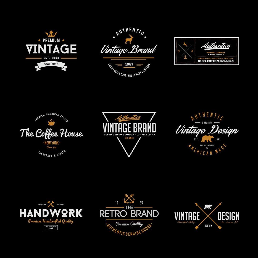 vintage merk logo ontwerp vector