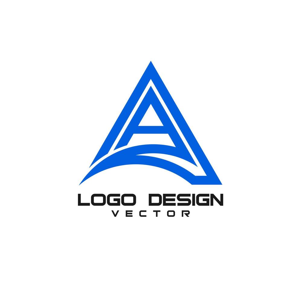 beginletter een logo ontwerp vector