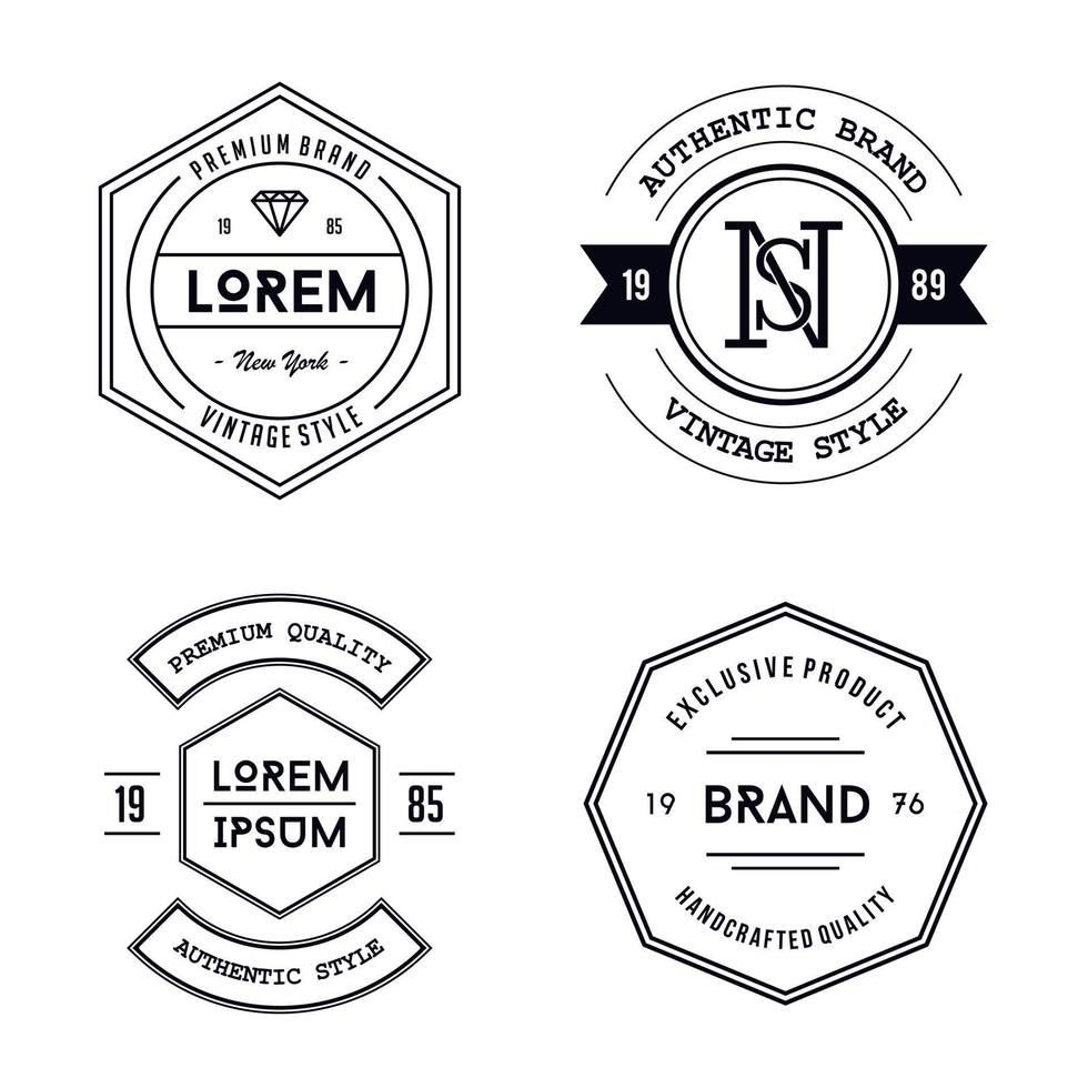 vintage badge logo-ontwerp vector