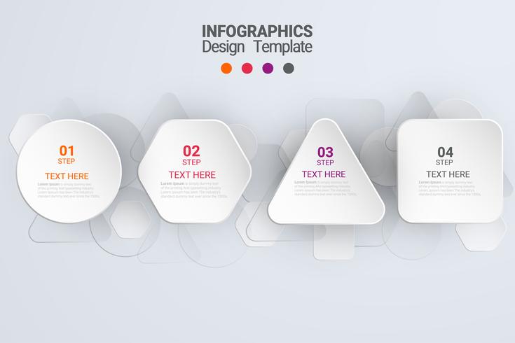 Infographic met stappen en opties vector