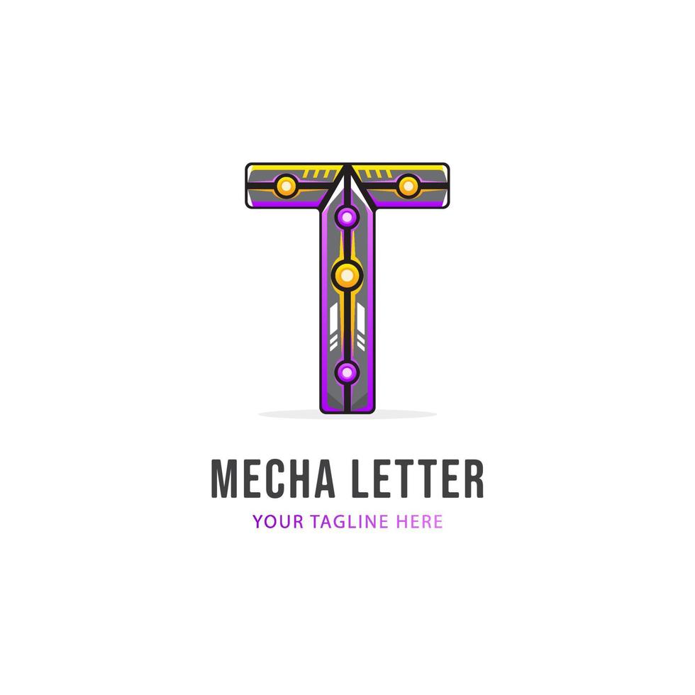 letter t-logo-ontwerp, kleurrijke logo-sjabloon vector