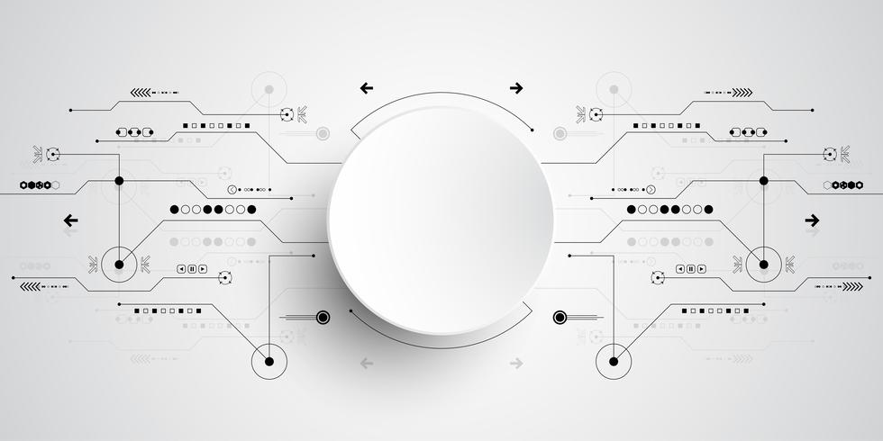 Vectorachtergrond in het concept technologie. vector