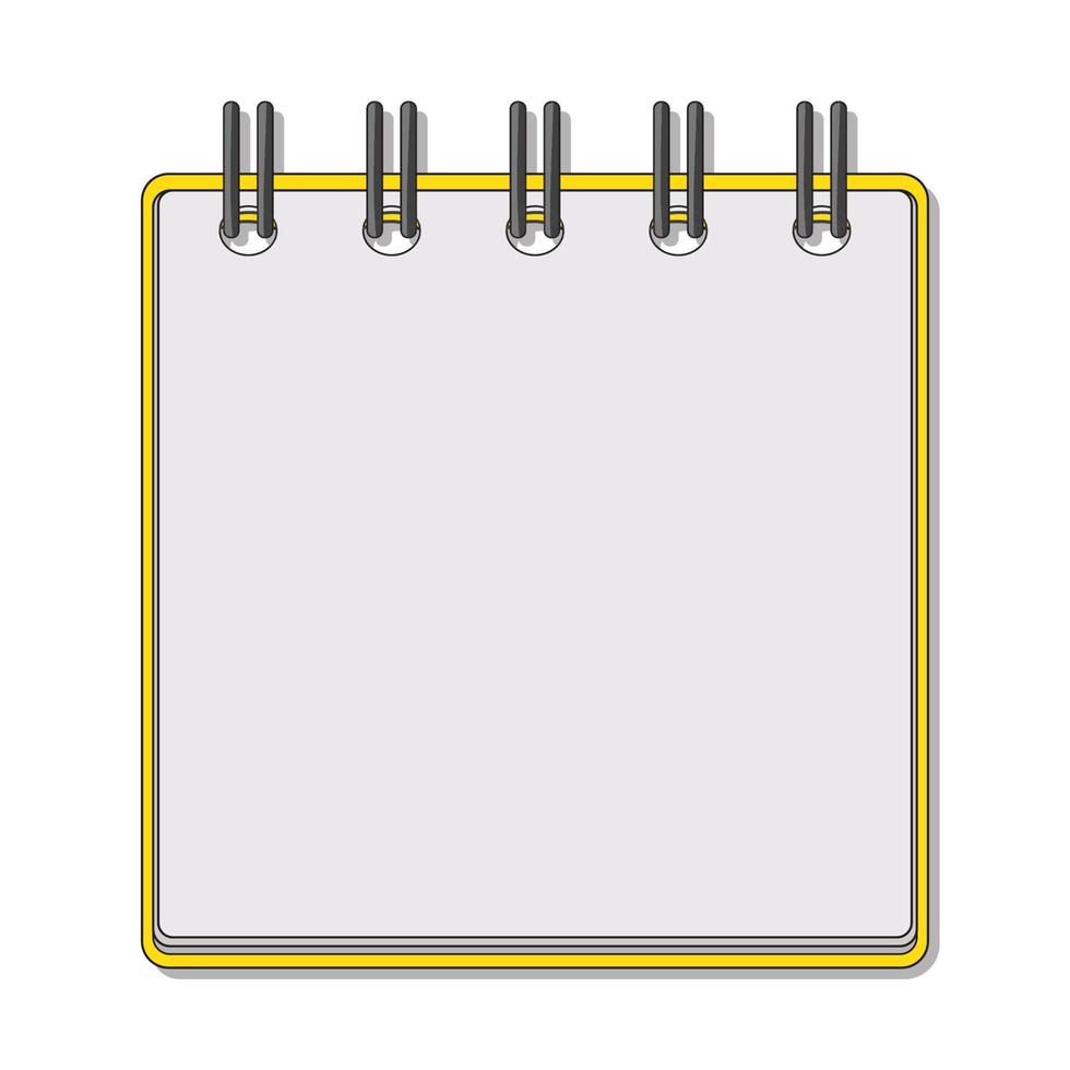 open kladblok voor notities. onderwerp op kantoor, thuis. vectorillustratie geïsoleerd op een witte achtergrond. vector