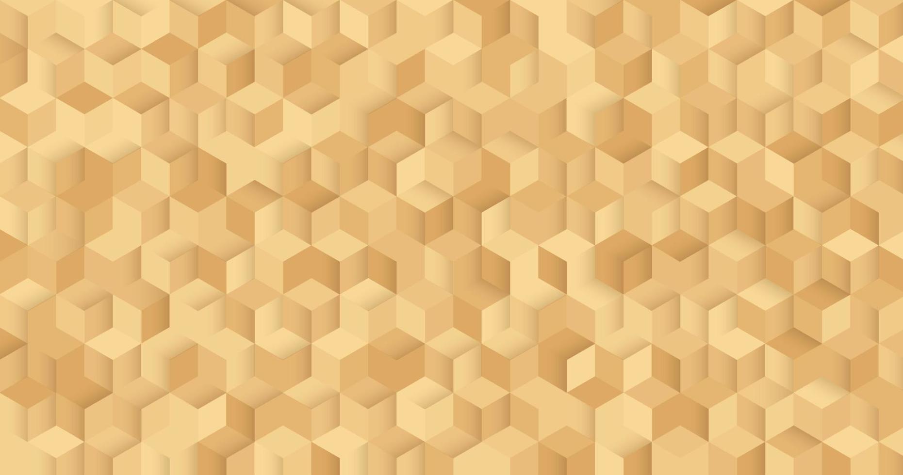 abstracte naadloze gouden vierkante 3d patroon achtergrond. modern geometrisch textuurontwerp. luxe en elegante stijl. vector illustratie