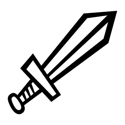 Metal Sword vector cartoon pictogram