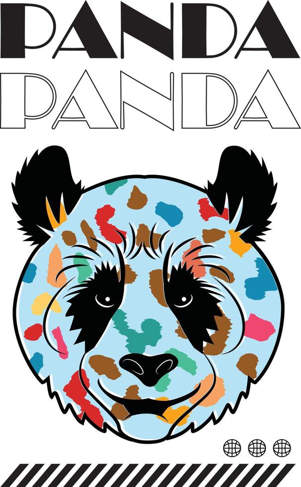 panda t-shirt ontwerp klaar om af te drukken vector