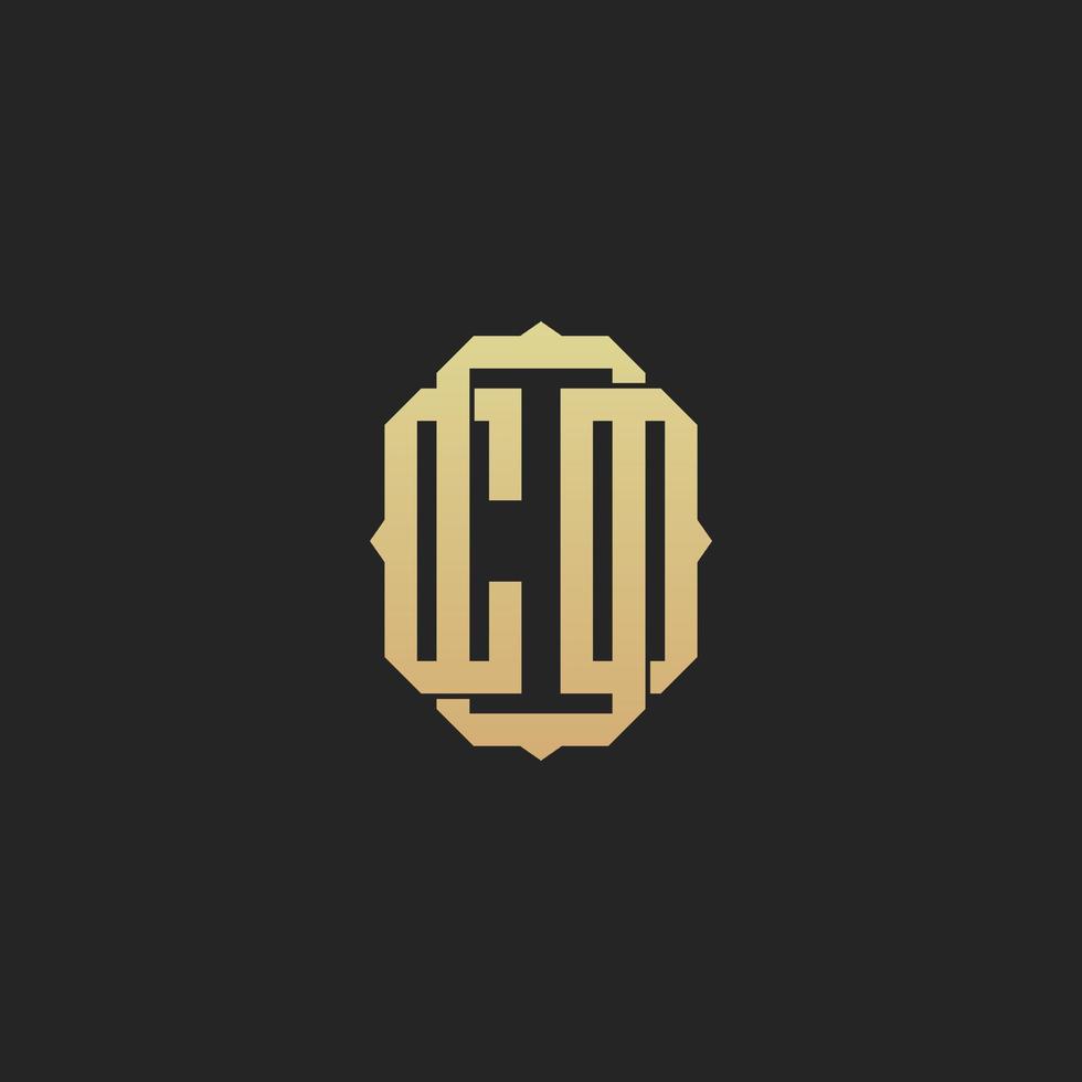 logo-ontwerp met kabeljauwmonogram voor luxe merk vector