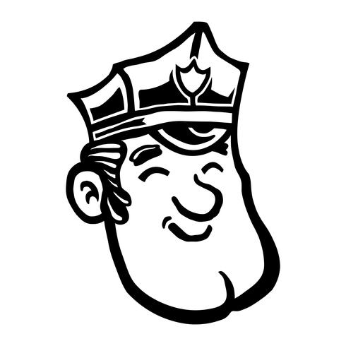 Cartoon Cop Politieagent vector