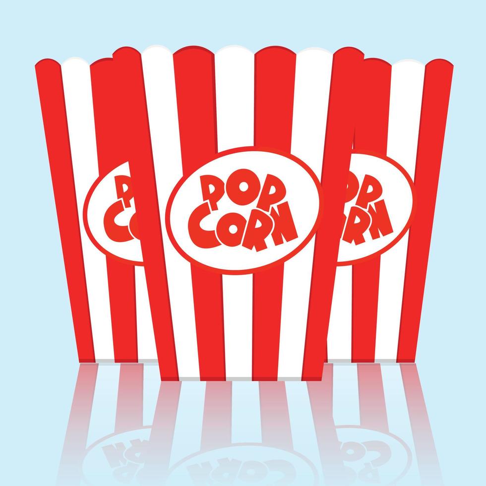 ontwerp voor popcornverpakkingen. popcorndoos. vector illustratie