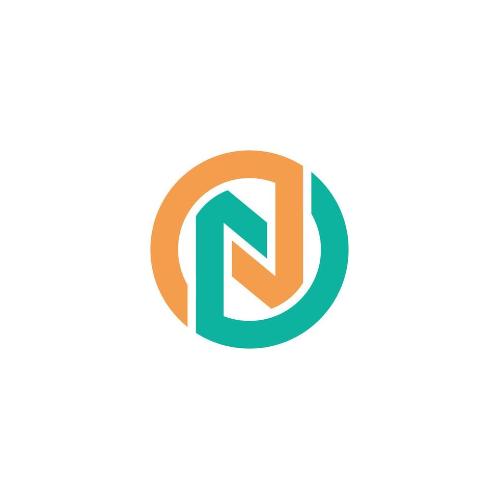 letter n logo ontwerp vector afbeelding