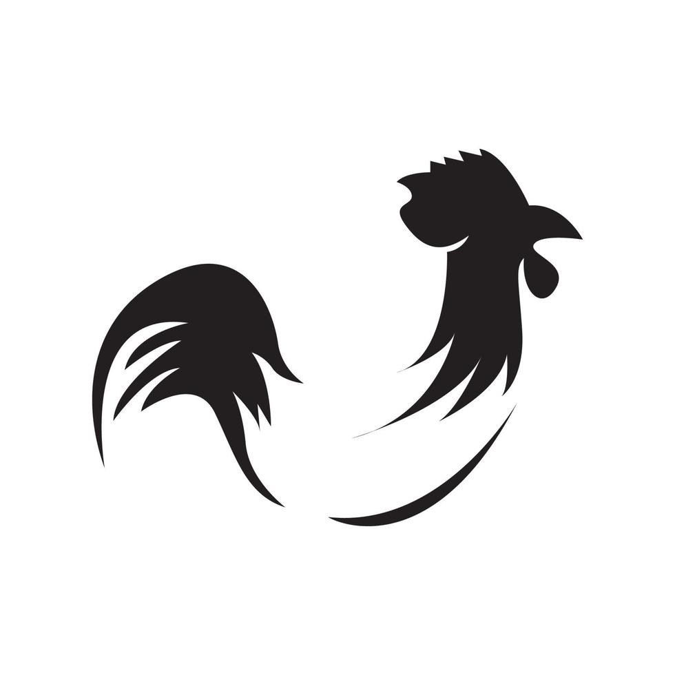 zwart cemani haan modern logo ontwerp vector grafisch symbool pictogram teken illustratie creatief idee