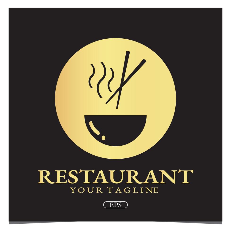 luxe gouden restaurant logo premium elegante sjabloon vector eps 10