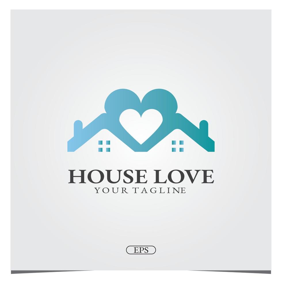 huis liefde logo premium elegante sjabloon vector eps 10