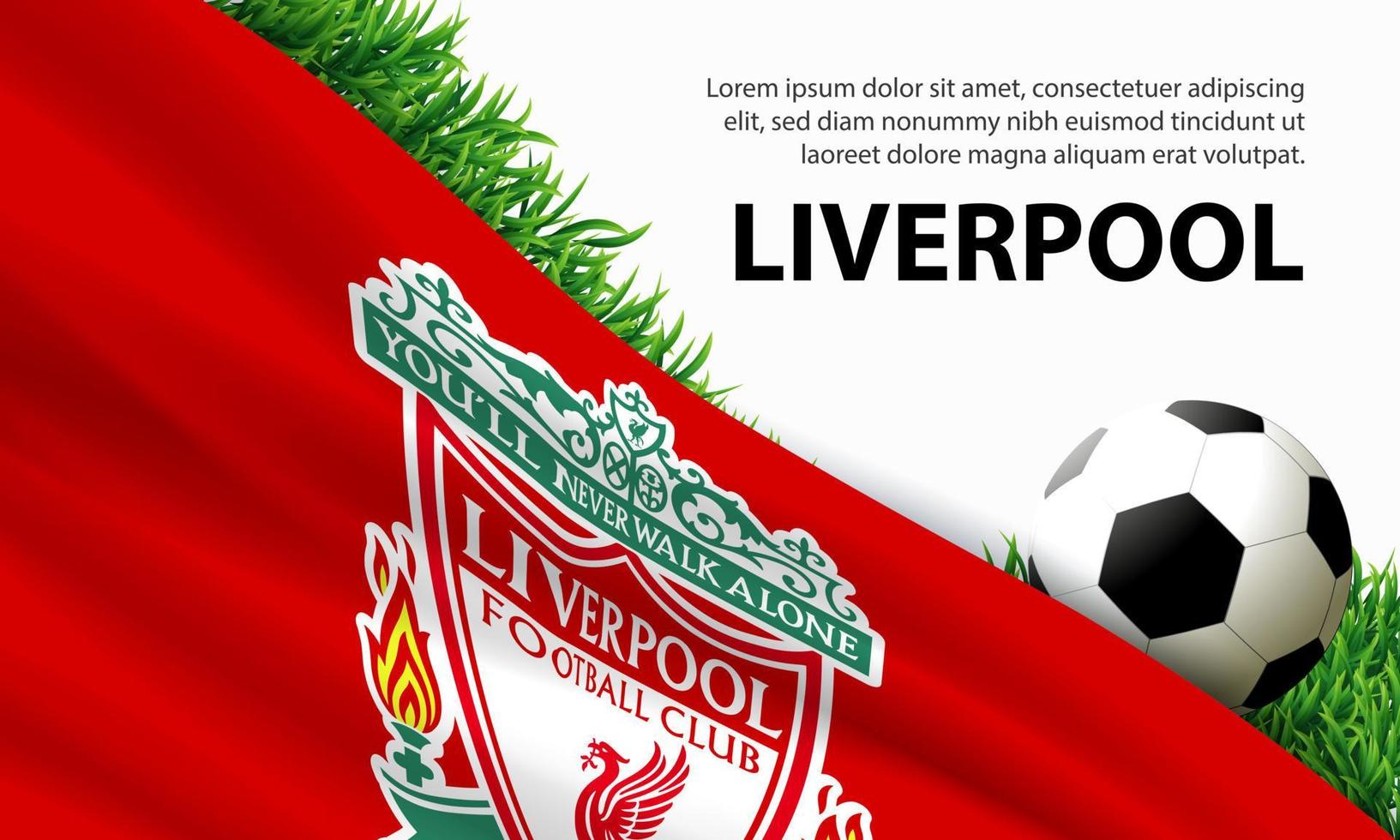 Liverpool vlag. spandoek, postersjabloonontwerp vector