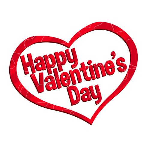 Happy Valentijnsdag hart vector