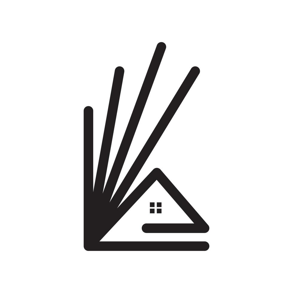 oke hand met huis of huis logo symbool pictogram vector grafische ontwerp illustratie