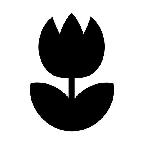 Tulip bloem vector pictogram