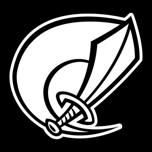 Metal Sword vector cartoon pictogram