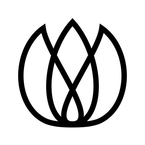 Tulip bloem vector pictogram