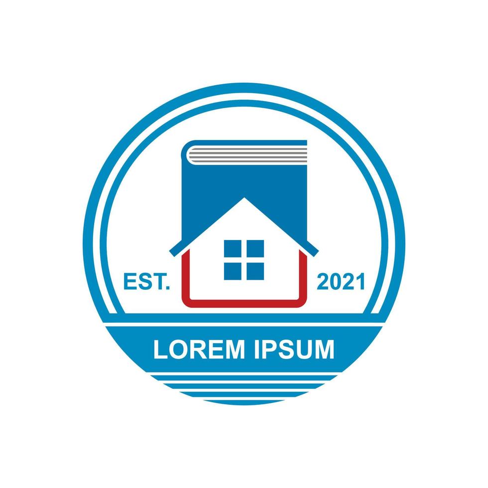 boek huis logo, onderwijs logo vector