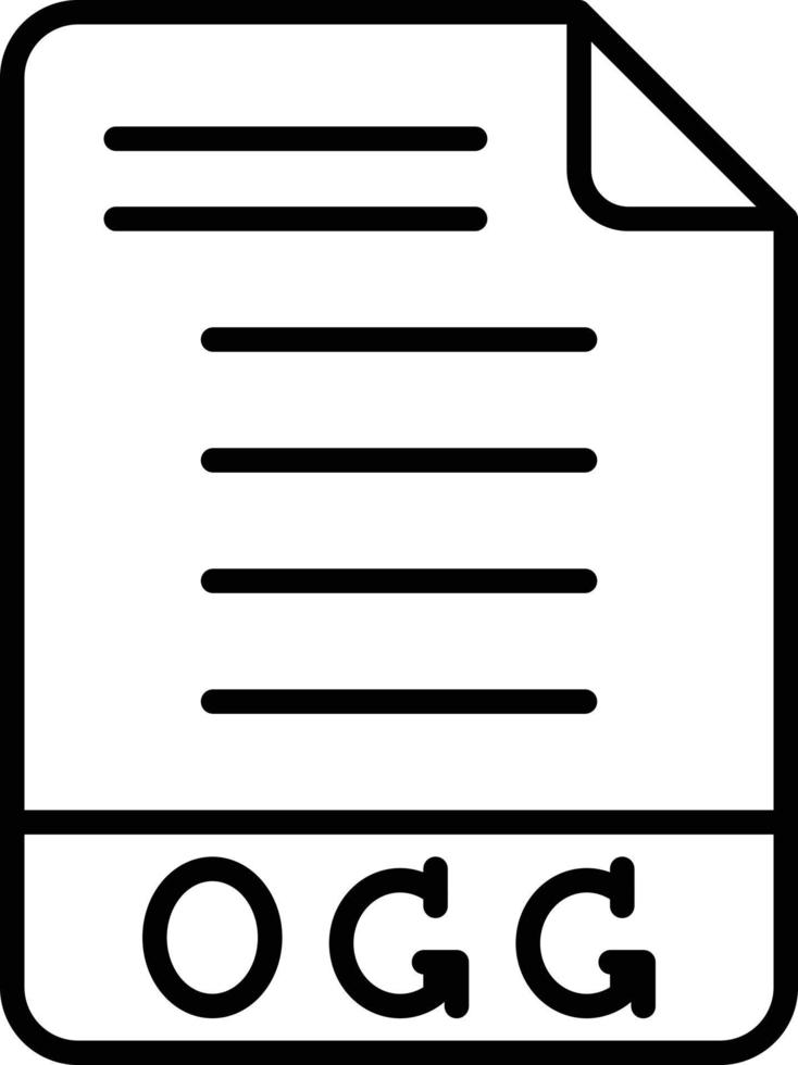 ogg-pictogramstijl vector